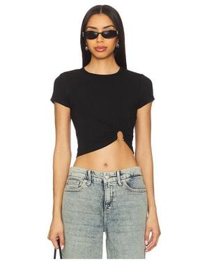 GOOD AMERICAN Stretch Jersey Top - ブラック