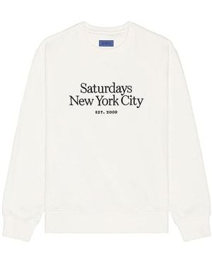 Saturdays NYC Rundhalsshirt - Weiß