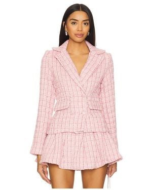 MORE TO COME Ashtyn Tweed Blazer - Pink