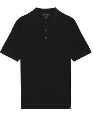 Tilley Pique Polo Jumper Shirt - Black