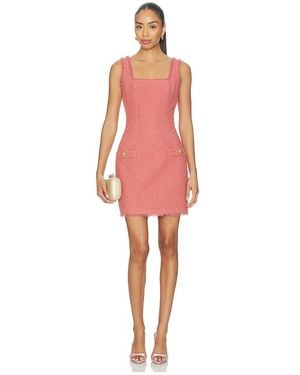 Balmain Two Pockets Straight Tweed Short Dress - Red