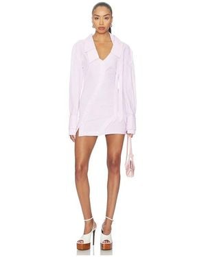 The Attico Shirt Mini Dress - White