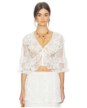 LoveShackFancy Vessia Top - White