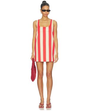 Simon Miller Sahara Striped Denim Dress - Red