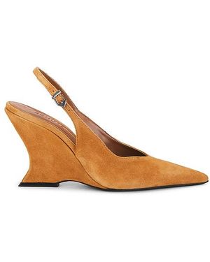 SCHUTZ SHOES Siena Buckle Slingback Pump - Natural