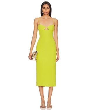 Bardot Vestido Midi Vienna En Color Verde Talla En - Amarillo