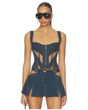Thistle & Spire Renegade Corset Top - Blue