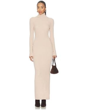 Enza Costa Turtleneck Dress - Natural