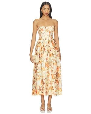 Bardot ROBE LOLA en Orange - Métallisé