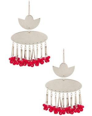 Isabel Marant Nora Fringe Earrings - White