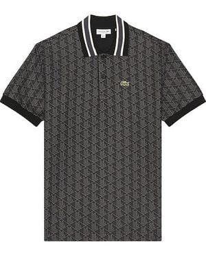Lacoste Monogram Polo - Black