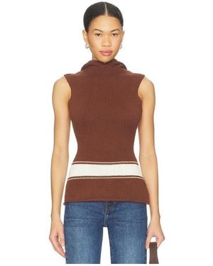 YELLOW THE LABEL Louis Knit Tank Top - Blue