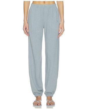 ÉTERNE Lightweight French Terry Boyfriend Pocket Sweatpant - Blue