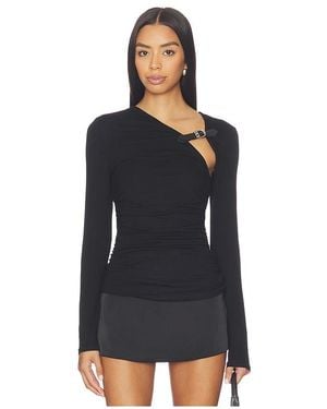 superdown Analeah Buckle Top - Black