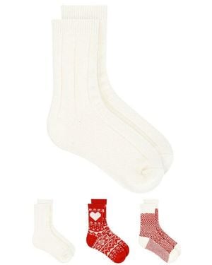 Free People Nordic Knit Sock Pack - White