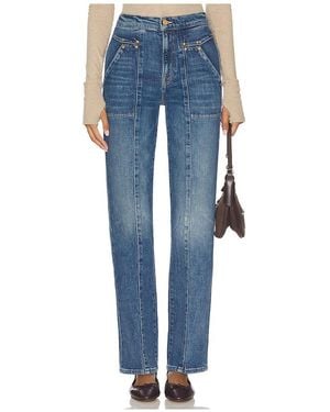 Mother Gerades Bein Riveting Rambler Zip Sneak - Blau