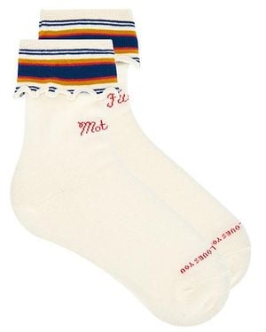 Mother The Fold Please Socks - White