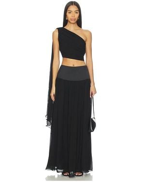 Posse Solene One Shoulder Top - Black