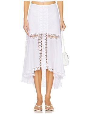 Charo Ruiz Clair Midi Skirt - White