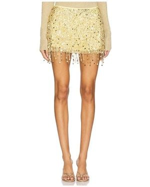 Asta Resort Yasmin Hand Beaded Mini Skirt - Yellow