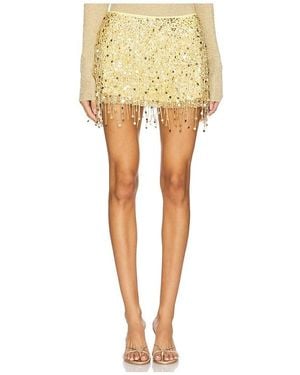 Asta Resort Yasmin Hand Beaded Mini Skirt - Yellow