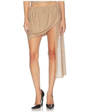 HAELO Rhinestone Loop Skirt - Natural