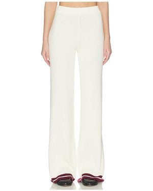 SNDY'S Colton Varsity Knit Pant - White