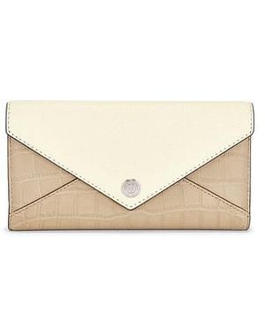 Tory Burch Colour Block Envelope Long Wallet - White