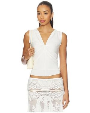 With Jean Silvie Top - White