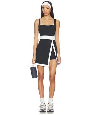 Gold Hinge Lined Active Dress - Black