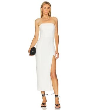 Nicholas Adiba Strapless Round Edge Midi Dress - White