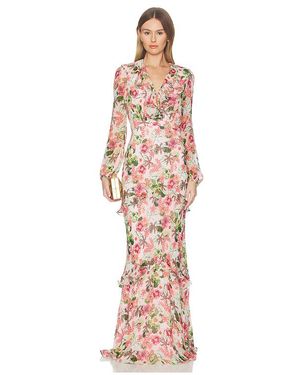 Saloni Kleid Rita-C - Weiß