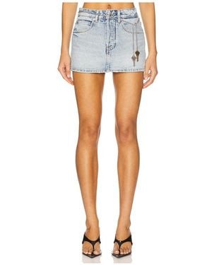 Alexander Wang High Rise Skort With Chain Belt - Blue