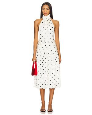 MORE TO COME Carmina Halter Midi Dress - White
