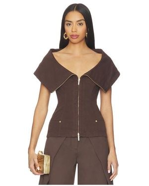 Cult Gaia Saphie Top - Brown