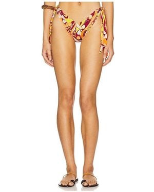 Free People X Free-Est Printed Renee Tie Side Bikini Bottom - White
