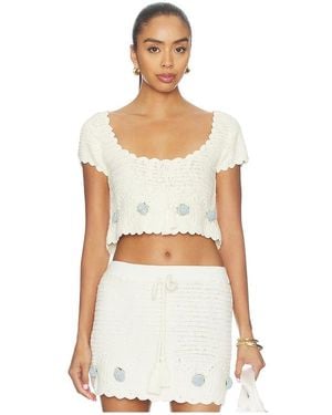 For Love & Lemons Lara Top - White