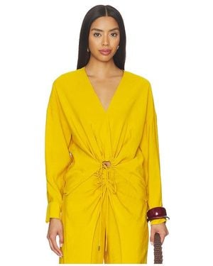 Silvia Tcherassi Blusa Merida En Color Amarillo Talla (También En M, S, Xs)