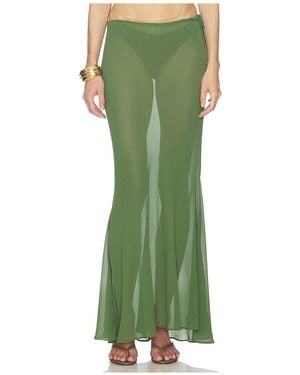 Camila Coelho Carlisle Maxi Skirt - Green