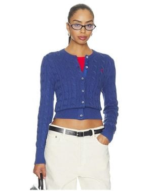 Polo Ralph Lauren Strick Long Sleeve Cardigan - Blau