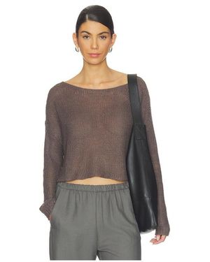 Enza Costa Leinen-Sweater Aus Offenem Strick Mit Bateau-Ausschnitt - Mehrfarbig