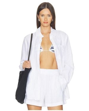 PERFECTWHITETEE Lorelai Linen Button Down - White