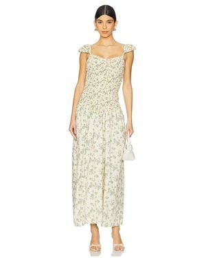 SWF Cap Sleeve Mottled Max Dress - White