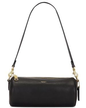 COACH Barrel-Bag Natural Grain Leather - Schwarz