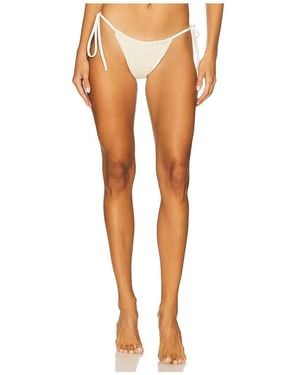Asta Resort Mia Knitted String Bikini Bottom - White