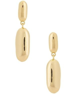 Ettika Oval Drop Earrings - Metallic