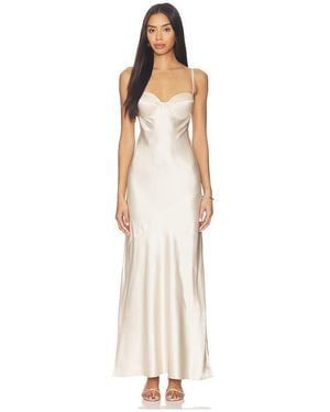 L'Agence Sayla Bias Cut Maxi - White