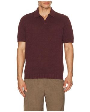 Onia Silk Linen Johnny Polo - Red