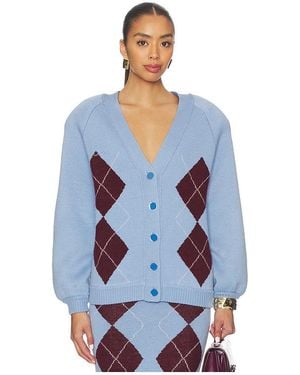 ROWEN ROSE Knit Cardigan - Blue