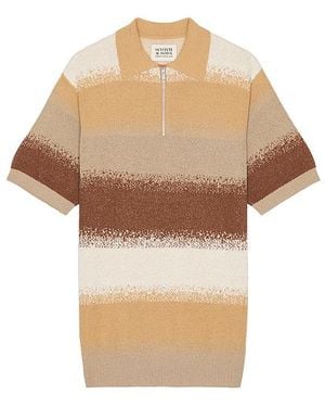 Scotch & Soda Knitted Degrade Polo - White